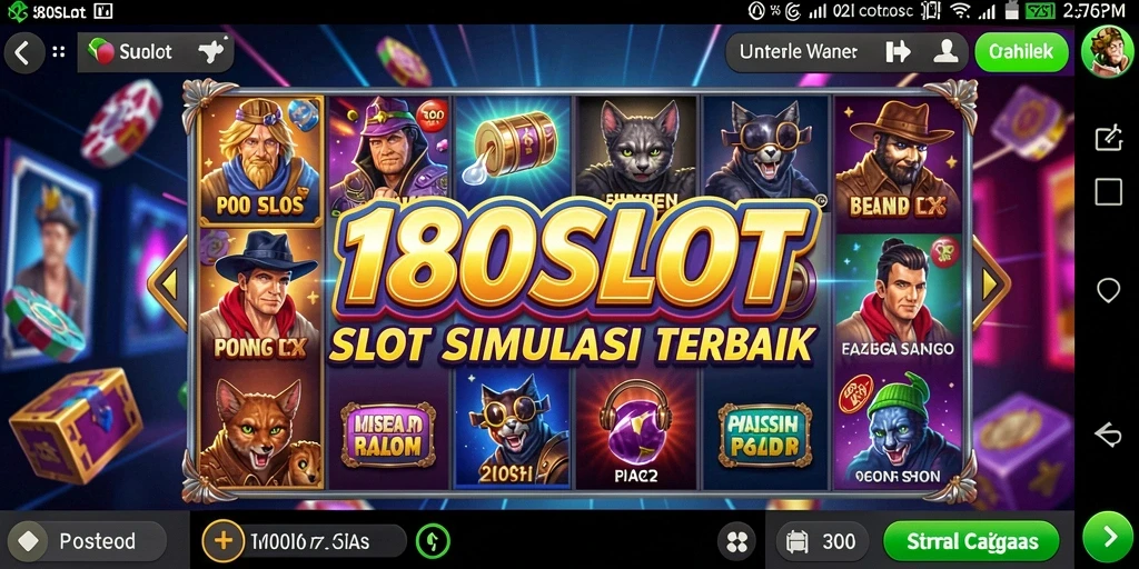 Tampilan utama gameplay slot yang menarik dan interaktif.