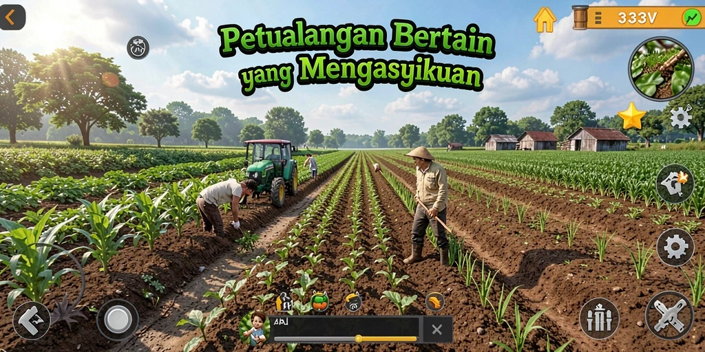 Menampilkan gameplay seru dan penuh warna di dunia pertanian.