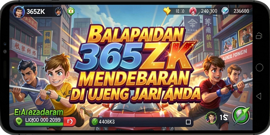 Screenshot gameplay 365ZK menampilkan aksi balapan yang mendebarkan.