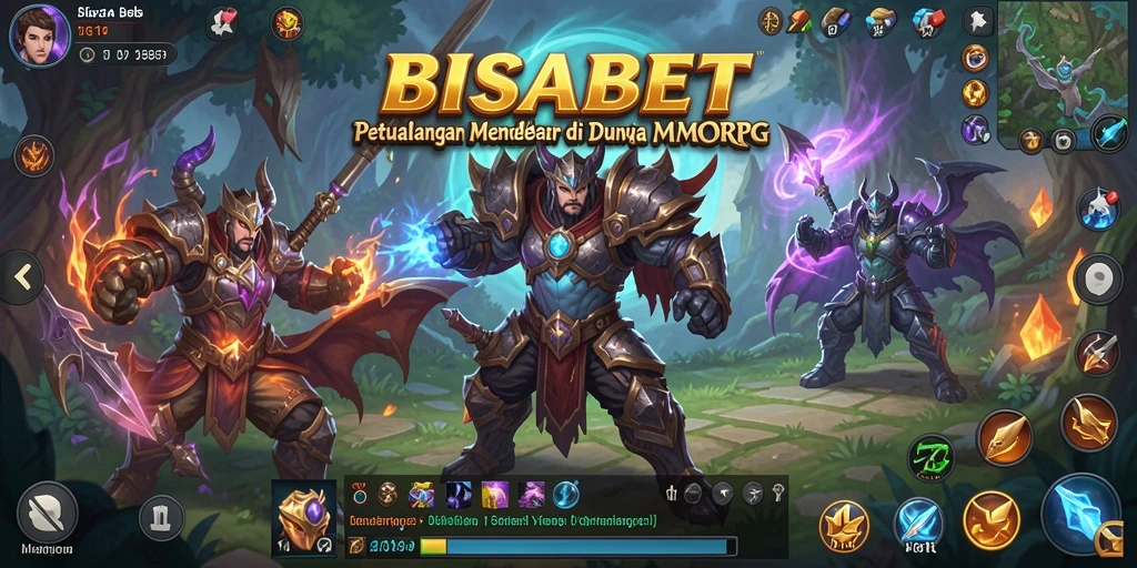 Tangkapan layar BISABET menampilkan aksi pertempuran seru di dunia MMORPG.