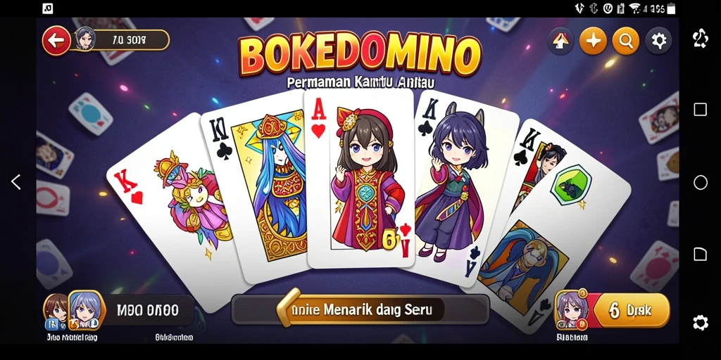 Gameplay seru BOKEDOMINO dengan karakter Anime yang menarik.