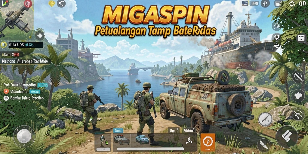 Tampilan gameplay <strong>MIGASPIN</strong> yang menampilkan kebebasan eksplorasi di dunia terbuka.