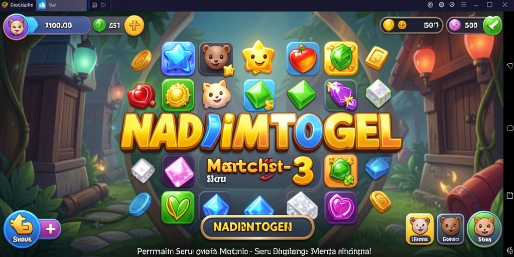 Screenshot NADIMTOGEL menampilkan gameplay Match-3 yang seru dan menantang.