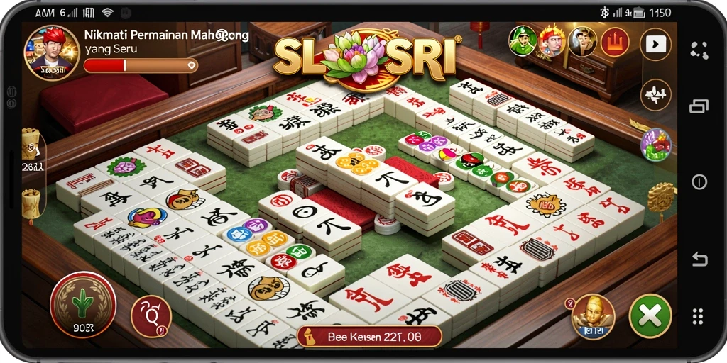Gameplay menarik dalam SLOTSRI dengan desain Mahjong yang menawan.
