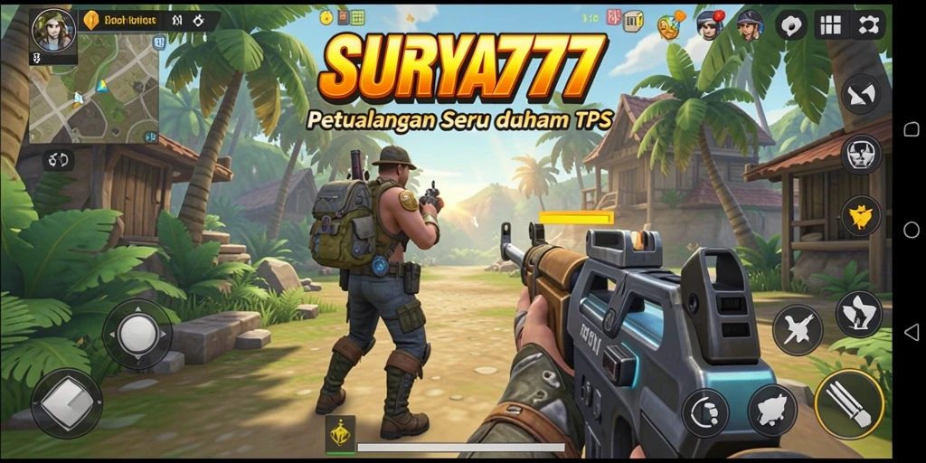 Gameplay menyeru dan intens dari SURYA777 dalam format TPS.